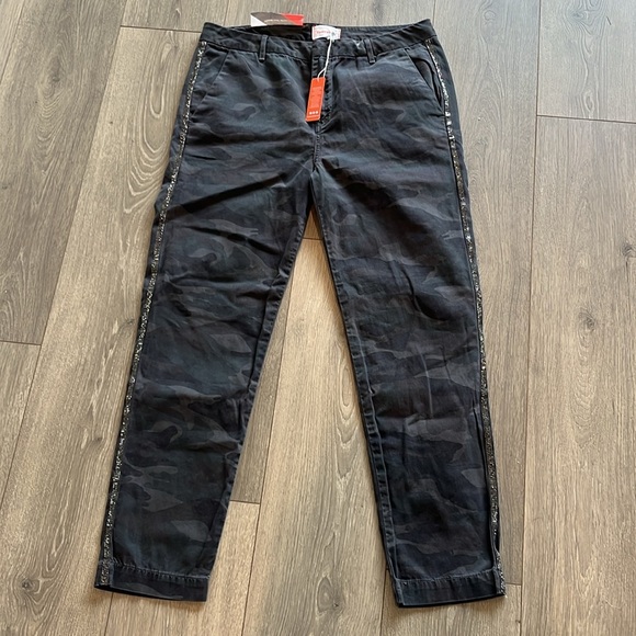 Sundry For Anthropologie Camo Le Soleil Pants Womens Size 29 Crystal Stripe NWT - Picture 2 of 11